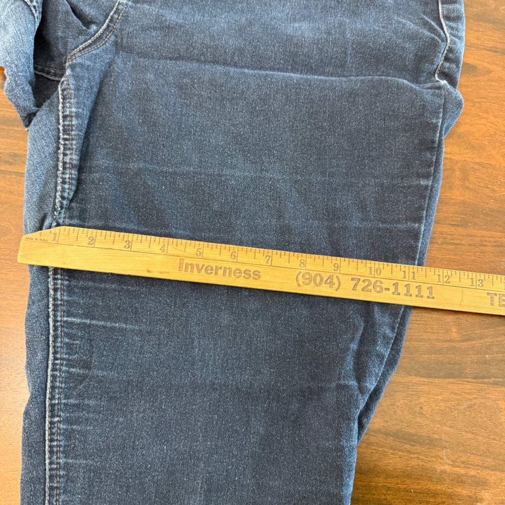 d.jeans Womens 20W Dark Wash Embroidered Skinny Jeans Blue Stretch Denim Pants - Picture 8 of 10